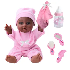批发10英寸可爱非洲娃娃迷你玩具非洲娃娃儿童女孩模型玩具来样定做乙烯基娃娃头