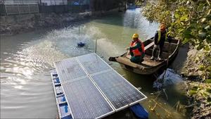 Motore DC <span class=keywords><strong>SFB</strong></span> 1100W grande flusso per la vendita grande stagno aeratore solare ossigenazione galleggiante fontana pompa - Product Image 5