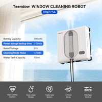 Robot Limpiacristales Teendow HW225A con Súper Succión de 5500Pa, Planificación Inteligente de Rutas SLAM, Limpiador de Vidrios Cuadrados con Doble Pulverización de Agua