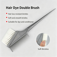 Brosse à colorer les cheveux professionnelle en plastique avec manche en queue de rat, outil portable pour coloration et mèches en salon, logo personnalisé