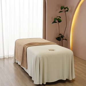 Manta de Microfibra Color Caqui, Cubrecama de Felpa Sintética, Suave y Esponjosa, para Camas de Masaje y Salones - Product Image 6