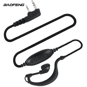 Auricular Profesional BF-711 para Walkie Talkie, Cable Trenzado, Gancho para una Sola Oreja, Conector de 2 Pines Tipo K para Baofeng UV-5R BF-888S UV-82 - Product Image 2