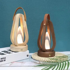 Idee Geschenk Home Decor Led 7 Farbe RGB Lampe Holz Stimmung Licht Hänge laterne für Kinder