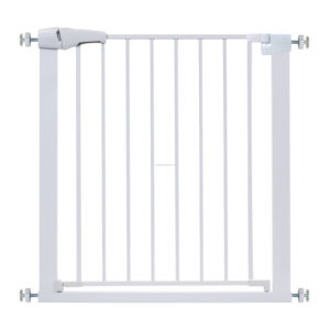 Barrière de sécurité pour animaux de compagnie à fermeture automatique, barrière anti-enfants, double verrouillage, installation facile, pas de perçage requis - Porte en métal durable - Product Image 2