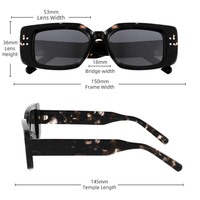 Lunettes de soleil rectangulaires modernes faites à la main en acétate, monture fine, verres UV400 avec rivets tendance, logo personnalisé, style vintage pour homme