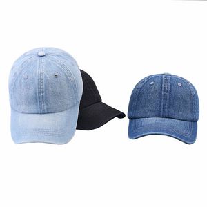 Casquette de baseball unisexe en denim, couleur unie, souple, anti-UV, pour adultes, vente en gros, personnalisation acceptée - Product Image 5
