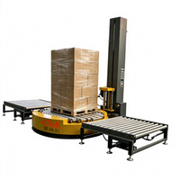 Machine d'emballage de palettes à film étirable contrôlée par PLC ENAK pour les boîtes de conserve, les cartons, les barils