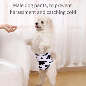 बबलुआ गर्म बिक्री पुरुष कुत्ते डायपर नरम लुभावनी पॉलिएस्टर पेट बैंड रैप डायपर समायोज्य कमर आकार का प्यारा प्रिंट - Product Image 2