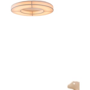 Round Fabric Ceiling <b>Light</b> <b>Led</b> <b>Surface</b> <b>Mounted</b> For Living Room Bedroom Study Tea Room Wabi Sabi Style - Product Image 1