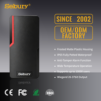 Lector de Control de Acceso ABS de 125 KHz y 13.56 MHz, EM para Tarjetas Wiegand de 26-37 Bits, DC12V, IP65