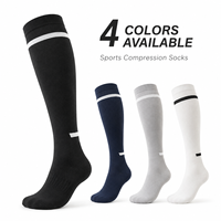 Chaussettes de sport antidérapantes pour hommes, respirantes et compressives, soutien professionnel du mollet, chaussettes longues pour la course à pied, le cyclisme et la remise en forme