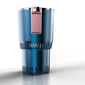 DC12V แก้วมัคแบบอัจฉริยะที่วางในฤดูร้อนที่วางแก้วน้ำที่เท้าแขนในรถยนต์ทำความเย็นและอุ่นเครื่องดื่มที่มีคุณสมบัติการระบายความร้อน