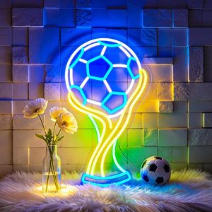 Soccer cup Letreros Neon LED dimmable USB powered ambient <b>light</b> store <b>window</b> decoration <b>light</b> street indicator <b>light</b> Customized - Product Image 6