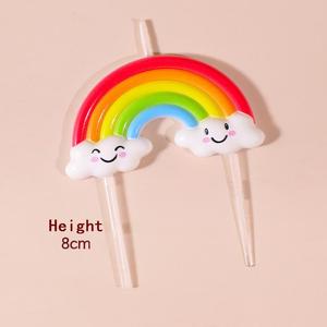 Lindo <span class=keywords><strong>Frozen</strong></span> Sun vela sonriente para niños Arco Iris dibujos animados pastel decoración Plugin para fiestas <span class=keywords><strong>cumpleaños</strong></span> Año Nuevo - Product Image 2