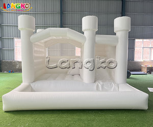 Château gonflable commercial blanc combiné avec <span class=keywords><strong>toboggan</strong></span> et piscine à balles pour événements et mariages - Product Image 4