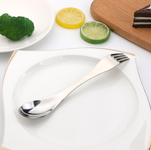 DFO09 2 in 1 Spoon Fork Combo Utensil Spork <b>Set</b> Stainless Steel <b>Camping</b> Backpack Utensil Spoon Fork for Travel <b>Picnic</b> Portable - Product Image 6