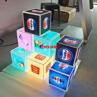 Écran d'affichage publicitaire intelligent 3D à 4 faces pour bar, club, restaurant, boîte de nuit, vente en gros