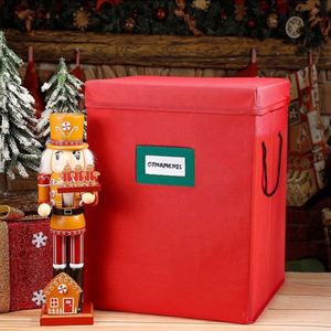Boîtes de rangement pour décorations de Noël pliables et empilables de forme rectangulaire, nouvelle saison, fonctionnelles et pliables - Product Image 6
