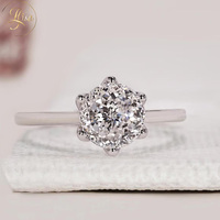 Anillo Solitario de Diamante Creado en Laboratorio con Corte Portugués VVS Certificado por IGI, Anillo de Compromiso de Diamante CVD Hecho en Laboratorio con Oro de 18K Personalizado