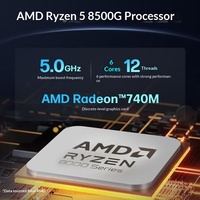 Precio de Fábrica, Nueva Computadora de Escritorio HP ProDesk 2 Tower G1a, AMD R5-8500G, 8GB/16GB RAM, 256GB/512GB SSD, WiFi, PC para Oficina y Negocios