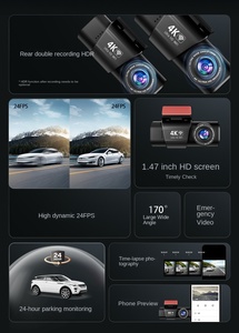 Sistema de tarjeta Avant Cam Motion View Player Cars App Single Memory Detect Plate Con <span class=keywords><strong>Desh</strong></span> 2024 Cams Dash Board Camera - Product Image 6