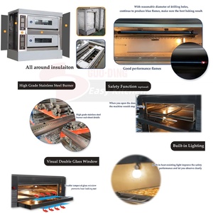 Forno a Gas GuoDing con 1 Piano e 2 Vassoi per Cuocere Pane, Torte e <span class=keywords><strong>Pizza</strong></span>, OEM/ODM, Produttore di <span class=keywords><strong>Alta</strong></span> Qualità di Guangzhou, Prezzo all'Ingrosso - Product Image 2
