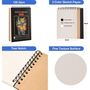 Lot de 76 ensembles de dessins kit de dessins professionnel kit de croquis complet avec <span class=keywords><strong>crayon</strong></span> de couleur aquarelle au fusain de <span class=keywords><strong>graphite</strong></span> pour artistes - Product Image 4