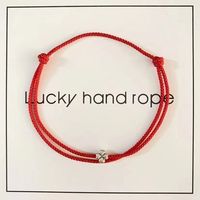 Pulsera minimalista Resoul con un solo abalorio dorado, pulsera de hilo fino ajustable, joyería de cuerda de la suerte para parejas, regalos.