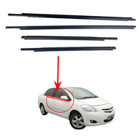 Karet Segel Pintu Strip Pelindung Cuaca untuk Toyota Yaris Vios 2008 2009 2010 2011 2012 2013 68160/68210-0D120 68230-0D100