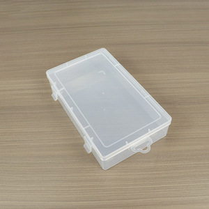 Rectangular Transparent Plastic Storage <b>Box</b> 23.7x14.3x5.2cm Covered Office Organizer For Hardware Accessories File Storage - Product Image 4