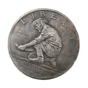 오래된 구리 미국 동전 캘리포니아 기념 은 반달러 1925년 복제품 - Product Image 1
