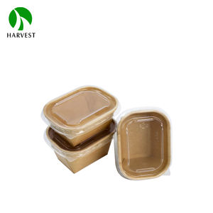 กล่องอาหารทำจากกระดาษคราฟท์สีน้ำตาลขนาด200มล. พร้อมฝาปิด PP เป็นมิตรต่อสิ่งแวดล้อม - Product Image 6