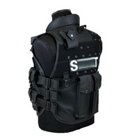 Gilet tactique d'opérations spéciales unisexe pour adulte, protection de terrain pour paintball/CS, poches amovibles pour équipement, taille unique
