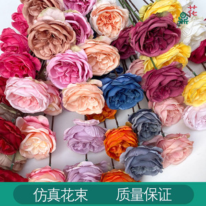 ดอกกุหลาบผ้าไหมออสตินแบบสามหัว สำหรับตกแต่งผนังงานแต่งงาน มีให้เลือก 18 สี - Product Image 5