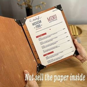 Porta Menu Personalizzato A4 con Logo, Cartella Menu in Legno Premium per Ristoranti, Bar, Caffè, Bevande, Matrimoni e Eventi - Product Image 2