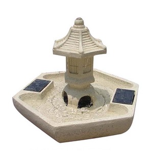 Fontaine d'extérieur à 3 niveaux en résine durable, finition <span class=keywords><strong>pierre</strong></span> antique, cascade de style Art Déco, à poser au sol pour jardin - Product Image 6