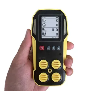 Cầm tay xách tay Biogas Analyzer cảm biến hồng ngoại đa gas Meter Detector Alarm 4 gas Màn hình CH4,CO2,O2,H2S,NH3 và co