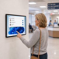 PC tout-en-un médical avec écran tactile 4K anti-reflet 10 points, Windows 11, 21,5''/32'', pour gestion des files d'attente en hôpital/clinique
