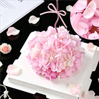 Essbare Waffelpapier-Hortensienblüten als Kuchendekoration, 3cm Rosa-Lila Blumen für Hochzeits- und Geburtstagstorten