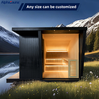 Vente en gros de l'usine Sauna extérieur préfabriqué avec douche Suite douche avec pommeau de douche et cabine de sauna pour l'indulgence de luxe