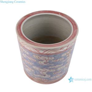 RZSX09-H Brûleur d'encens pinceau phénix rouge glaçure antique Jingdezhen Porcelaine - Product Image 4