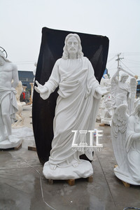 Nuevo artículo, escultura de mármol blanco tallada a mano de tamaño real, Jesús - Product Image 5