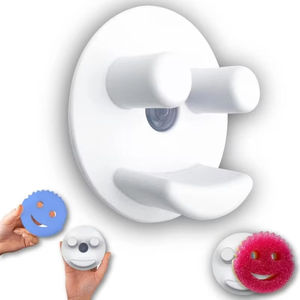 Étagère de cuisine multifonctionnelle en plastique avec support à éponge souriant pour la cuisine et la salle de bain - Product Image 3