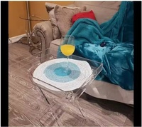 Klarer Acryl Klapptisch Snack Tabletts Klarer Acryl Faltbarer Snack Tisch Steht isch