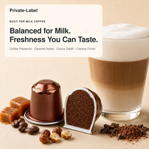 Capsules de café préremplies en aluminium CFC-32MB, mélange de boissons lactées, goût doux, parfaites pour les lattes, les cappuccinos, les boissons au café au lait - Product Image 3