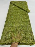 Tissu en dentelle rayée à sequins de Guangdong, de haute qualité, écologique, matériau exquis pour robes de mariée et de soirée