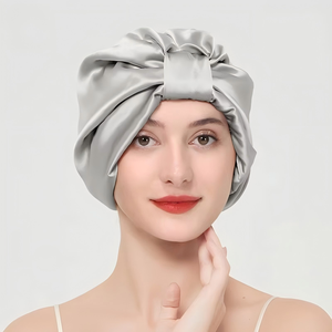 <span class=keywords><strong>Bonnet</strong></span> <span class=keywords><strong>de</strong></span> nuit et turban en soie <span class=keywords><strong>de</strong></span> mûrier pure torsadée – Mieux que le satin, anti-frisottis, pour usage quotidien toutes saisons - Product Image 4