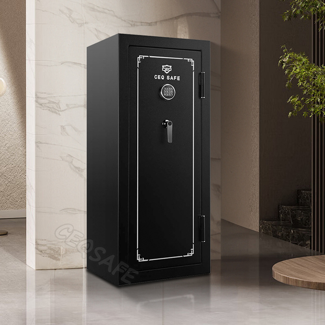 CEQSAFE High Security Digital Locker Fireproof Safe Cabinet with Key Lock 1 Hour Fire Resistance for Home Cash Deposit