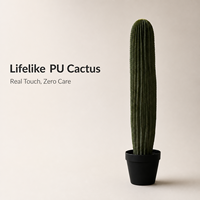 Cactus artificiel du désert, toucher réel, grand cactus colonnaire avec pot, décoration pour salon, bureau, balcon, maison
