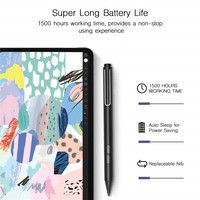 Stylet capacitif actif en métal de haute qualité pour la vente en gros, avec pointe remplaçable, détection d'angle d'inclinaison et rejet de la paume, compatible Microsoft Surface